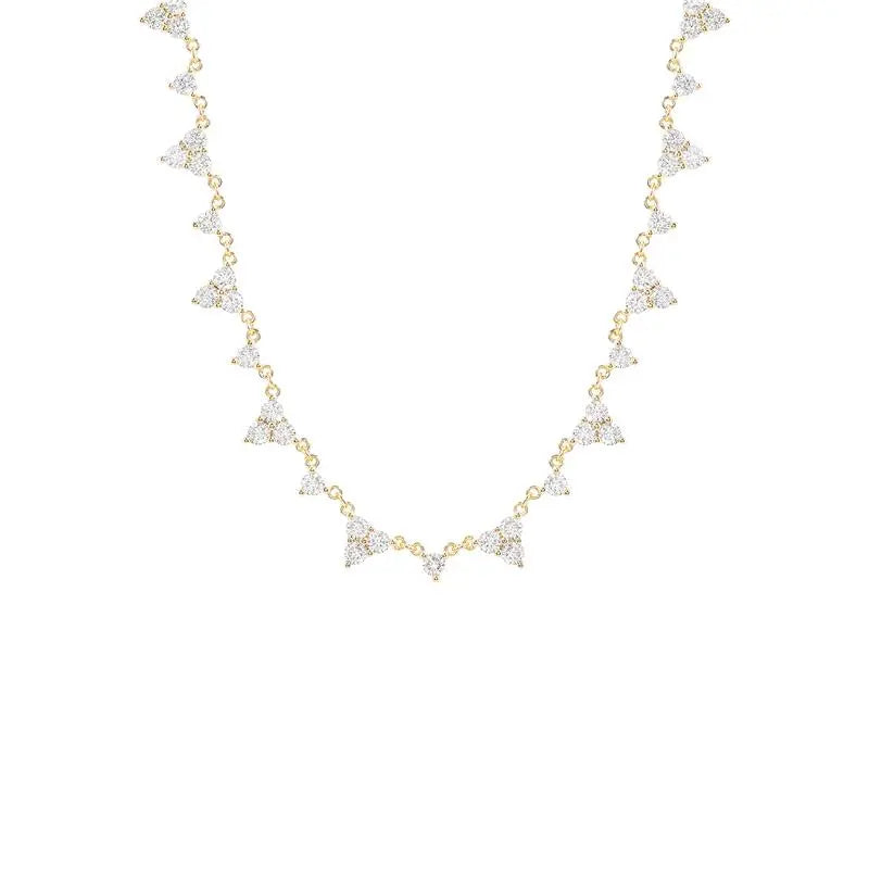 Half Tennis Necklace - byvickyjewelry