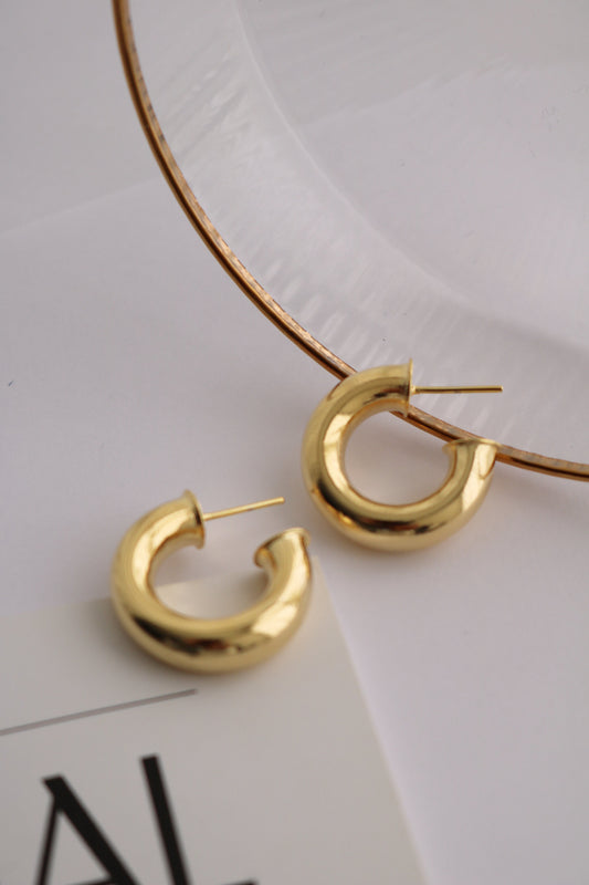 Chunky Hoop Earrings - byvickyjewelry