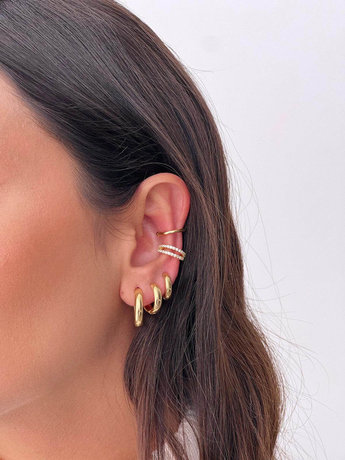 Vicky Earring Chunky Hoop Earrings - byvickyjewelry