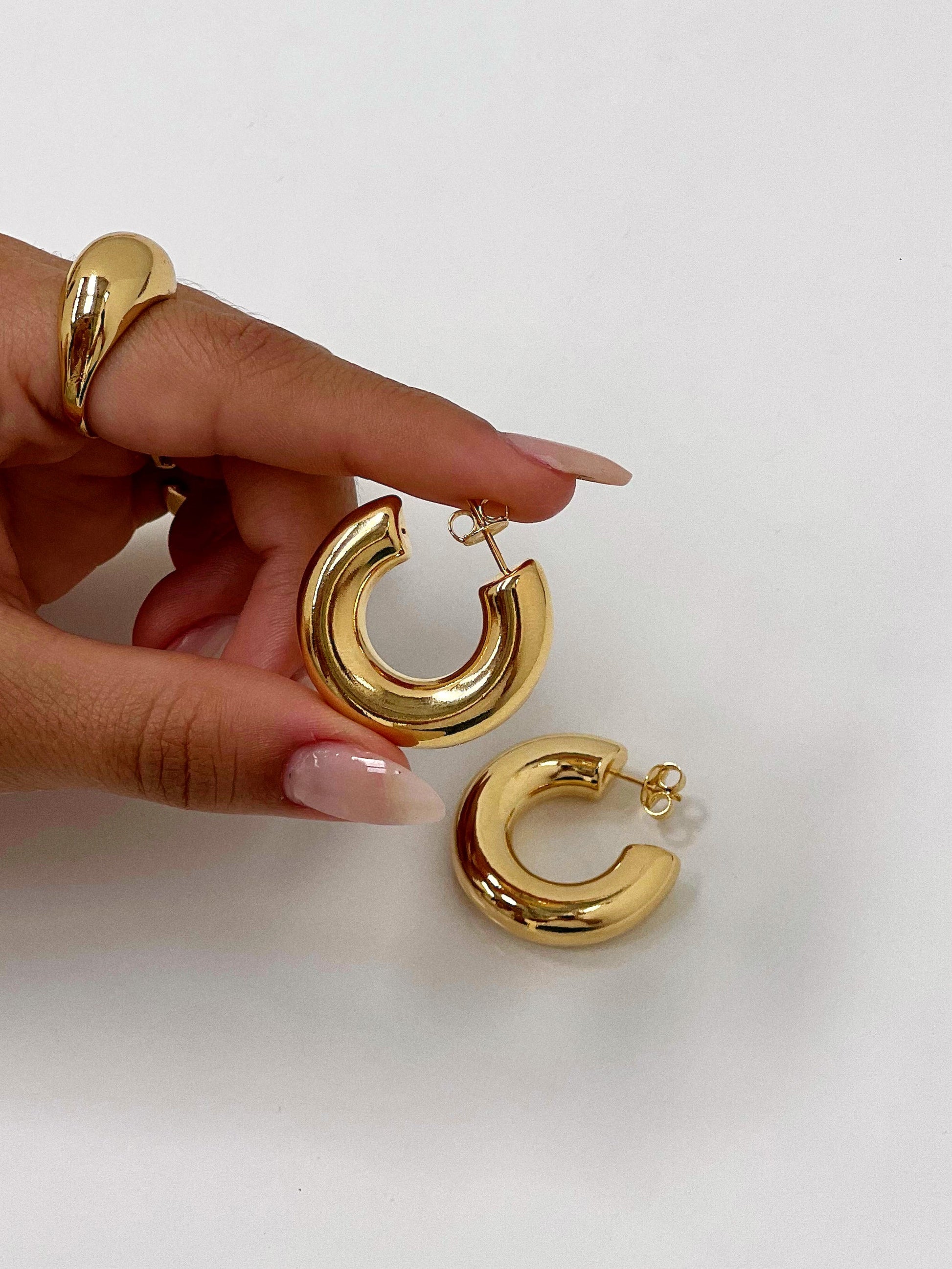 Chunky Hoop Earrings - byvickyjewelry