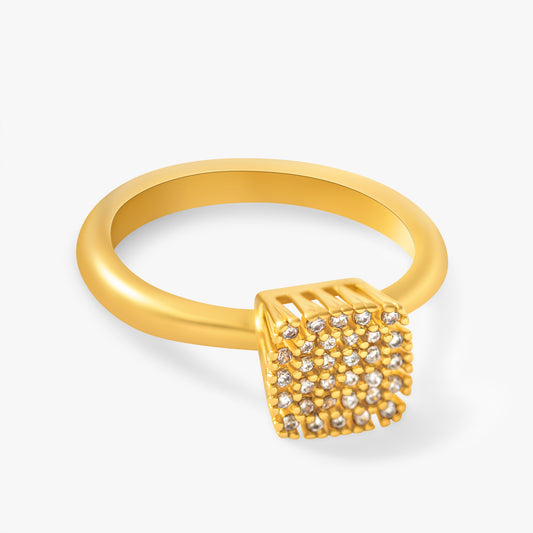 Princess Square Ring - byvickyjewelry